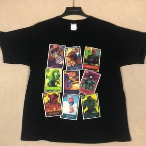 Marvel Villain Cards Short Sleeve Shirt‎ size XL